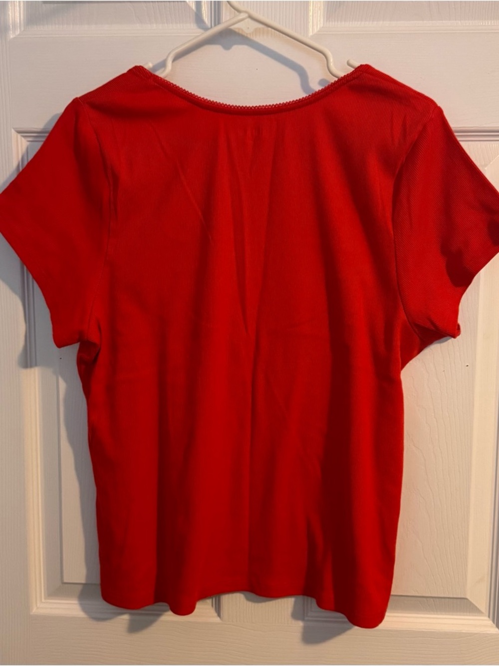 Fitted Square Neck Red Top sz 3X - Picture 2 of 12